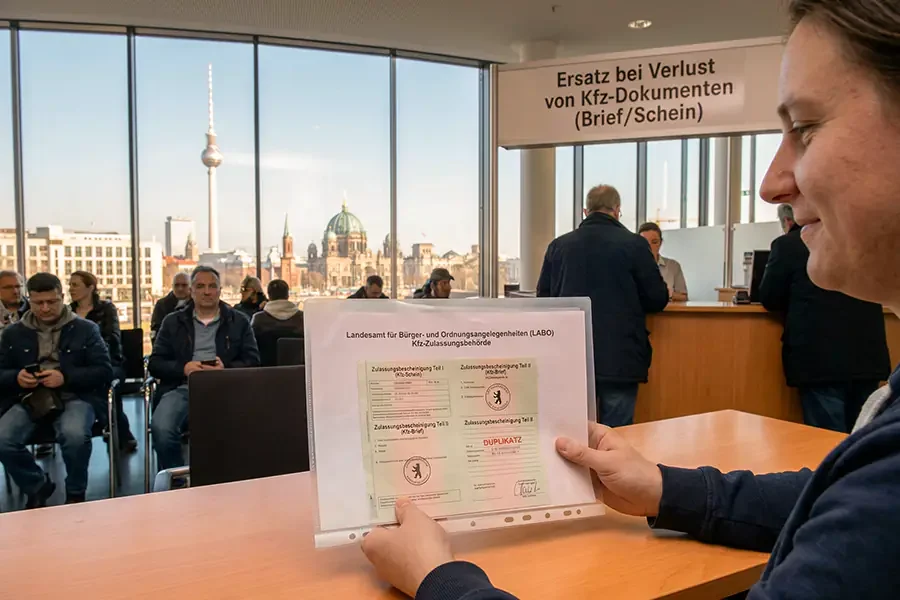 Ersatz bei Verlust von Kfz-Dokumenten (Brief:Schein) in Berlin