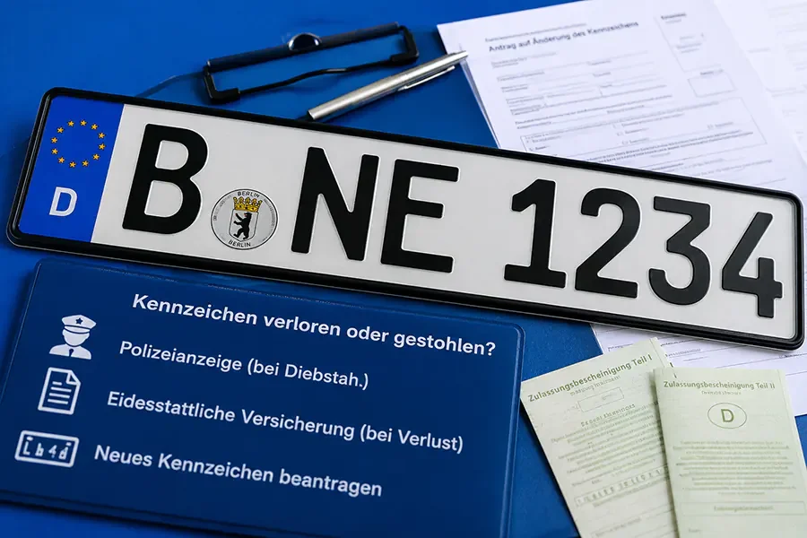 Verlust oder Diebstahl von Kennzeichen in Berlin
